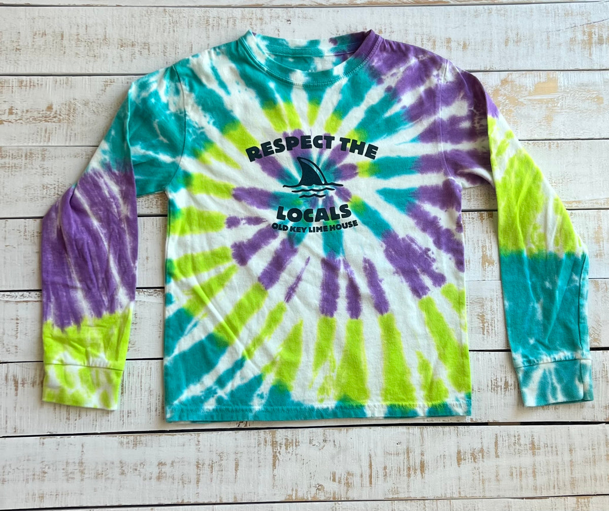 Long Sleeve Kids Locals Only Tie Dye T-shirt, Alien Swirl – Old