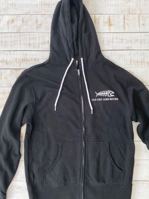 OKLH Zipper Hoody, Black – Old Key Lime House Gift Shop