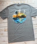 Short Sleeve Gator Club on the Water T-shirt, Heather Grey