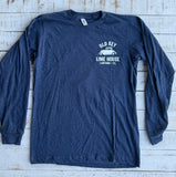 Long Sleeve Old House Hot Rod T-shirt, Heather Demin