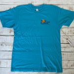 Short Sleeve Twin Palm Sunset T-shirt, Lagoon