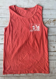 Unisex Summer Moon Tank Top, Bright Salmon