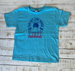Short Sleeve Kids Wave Target T-shirt, Sky Blue