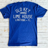 Short Sleeve Vintage OKLH T-shirt, Royal Blue