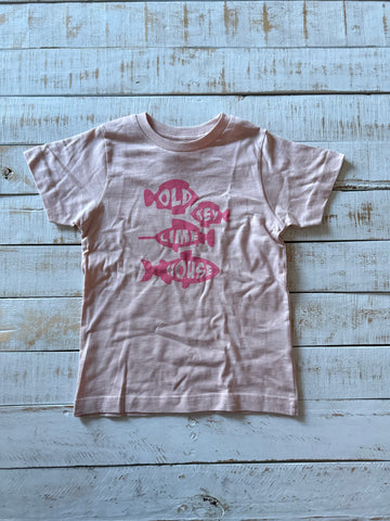 Short Sleeve Fishing School T-shirt, Blush