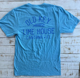 Short Sleeve Vintage OKLH T-shirt, Aquatic Blue