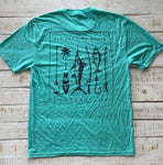 Short Sleeve Sport-fishing T-shirt, Heather Aqua