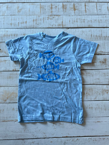 Short Sleeve Fishing School T-shirt, Light Blue