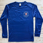 Long Sleeve Gator Club on the Water Dry-fit, Royal Blue