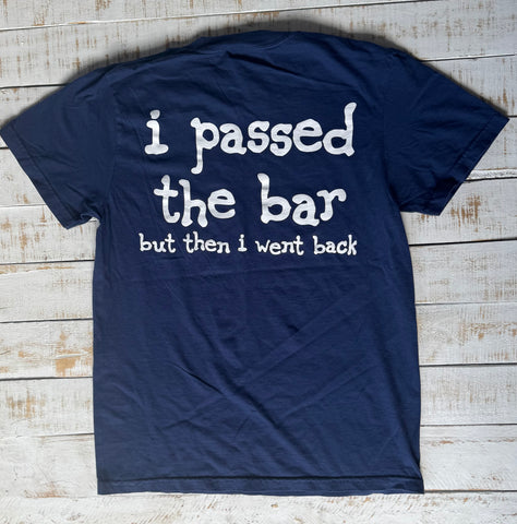 Short Sleeve "I Passed The Bar" T-shirt, Navy