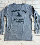 Long Sleeve Respect Locals T-shirt, Indigo