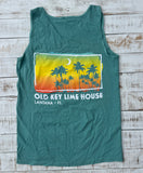 Unisex Summer Moon Tank Top, Seafoam