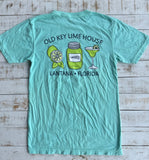 Short Sleeve Save Water Drink Keylime T-shirt, Chill Blue