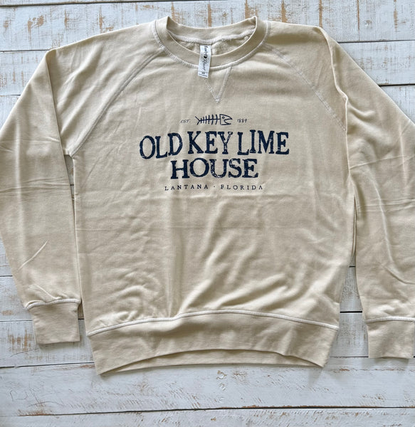 OKLH Vintage Pullover Sweatshirt, Birch – Old Key Lime House Gift Shop