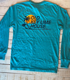 Long Sleeve Twin Palm Sunset T-shirt, Lagoon