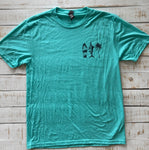 Short Sleeve Sport-fishing T-shirt, Heather Aqua