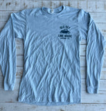 Long Sleeve Old House Hot Rod T-shirt, Baby Blue