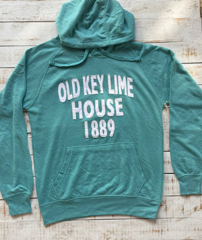 Adult OKLH Applique Pullover Hoody, Scuba Blue