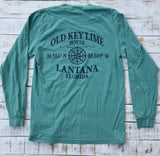 Long Sleeve Compass T-shirt, Seafoam
