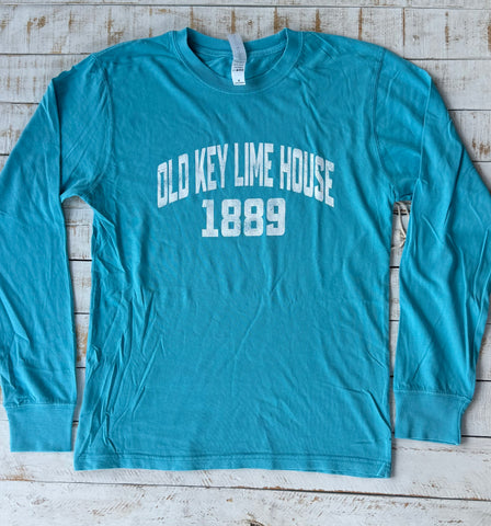 Long Sleeve OKLH 1889 T-shirt, Lagoon