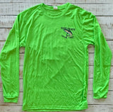 Long Sleeve Kingfish Fishing Team Dry-fit, Neon Lime