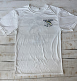 Short Sleeve Kingfish Fishing Team Dry-fit, White