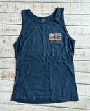 Unisex Bonefish Americana Tank Top, Indigo