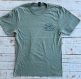 Short Sleeve Vintage OKLH T-shirt, Laurel Green