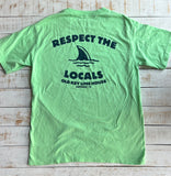 Short Sleeve Respect Locals T-shirt, Parrot Green