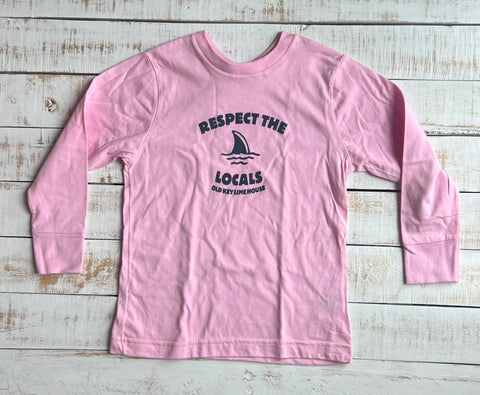 Long Sleeve Kids Locals Only T-shirt, Pink