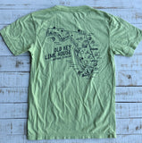 Short Sleeve OKLH Florida Map T-shirt, Wasabi