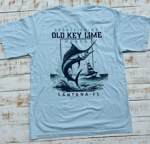 Short Sleeve Inlet Fishing T-shirt, Chambray