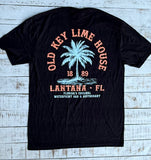 Short Sleeve Lantana Palms T-shirt, Black Frost