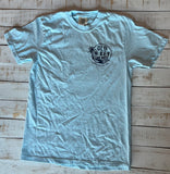 Short Sleeve Wavy Palms T-shirt, Chambray
