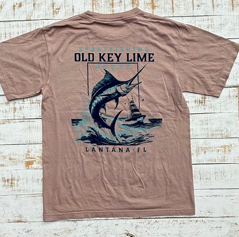 Short Sleeve Inlet Fishing T-shirt, Brass