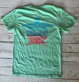 Short Sleeve Gradient Turtle T-shirt, Island Reef