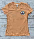 Short Sleeve Ladies Shiplap Palms T-shirt, Apricot