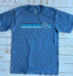 Short Sleeve Summer Stripes T-shirt, Broadway Blue