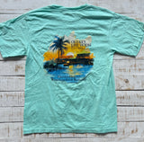 Short Sleeve KL on the Water T-shirt, Chill Blue