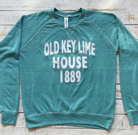 Adult Applique Pullover Sweatshirt, Scuba Blue