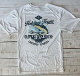 Short Sleeve Kingfish Fishing Team Dry-fit, White