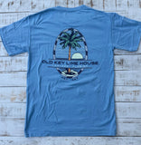 Short Sleeve Margarita Beach T-shirt, Blue Crush