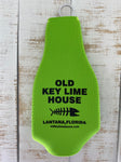 Old Key Lime House Zipper Bottle Coozie, Lime Green