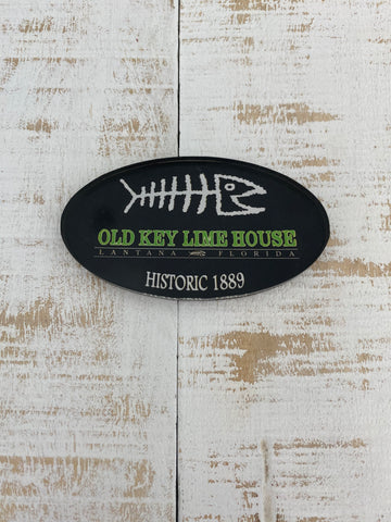 Old Key Lime House Bonefish Logo Magnet, Black