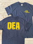 Short Sleeve "DEA" (Drink Every Afternoon) T-shirt, Navy