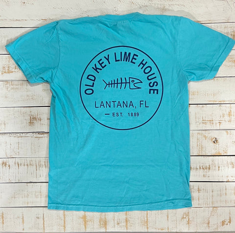 Short Sleeve Bonefish Pocket T-shirt, Lagoon Blue